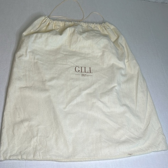 G.I.L.I  METALLIC LEATHER ZIP TOP TOTE - Picture 16 of 16